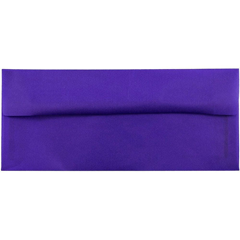 JAM Paper #10 Business Translucent Vellum Envelopes, 4.125 x 9.5, Primary Blue, 25/Pack (PACV357)