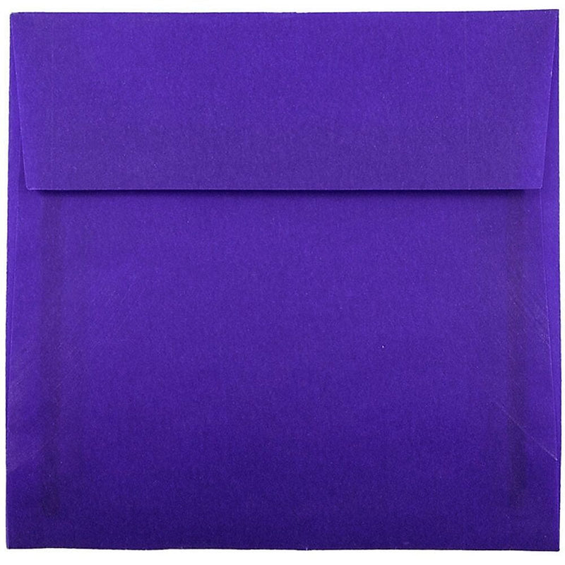 JAM Paper 5.5 x 5.5 Square Translucent Vellum Invitation Envelopes, Primary Blue, 25/Pack (PACV507)