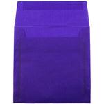 JAM Paper 6 x 6 Square Translucent Vellum Invitation Envelopes, Primary Blue, 25/Pack (PACV517)