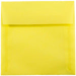 JAM Paper 6.5 x 6.5 Square Translucent Vellum Invitation Envelopes, Primary Yellow, 25/Pack (PACV526)