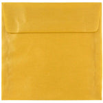 JAM Paper 6 x 6 Square Translucent Vellum Invitation Envelopes, Gold, 25/Pack (PACV577)
