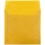 JAM Paper 8.5 x 8.5 Square Translucent Vellum Invitation Envelopes, Gold, 25/Pack (PACV597)