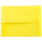 JAM Paper A2 Translucent Vellum Invitation Envelopes, 4.375 x 5.75, Primary Yellow, 25/Pack (PACV606)