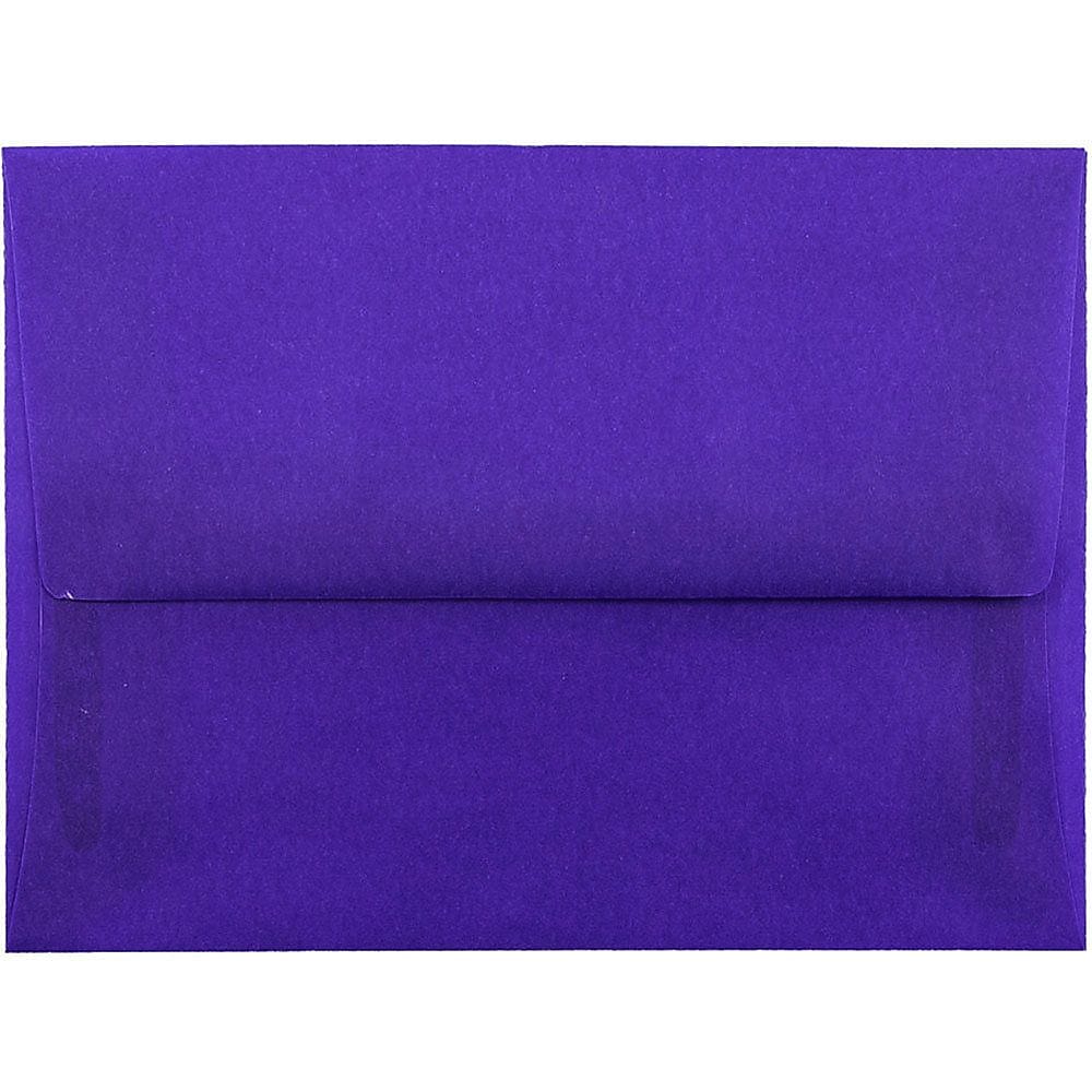 JAM Paper A2 Translucent Vellum Invitation Envelopes, 4.375 x 5.75, Primary Blue, 25/Pack (PACV607)