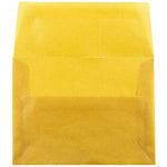 JAM Paper A2 Translucent Vellum Invitation Envelopes, 4.375 x 5.75, Gold, 25/Pack (PACV617)