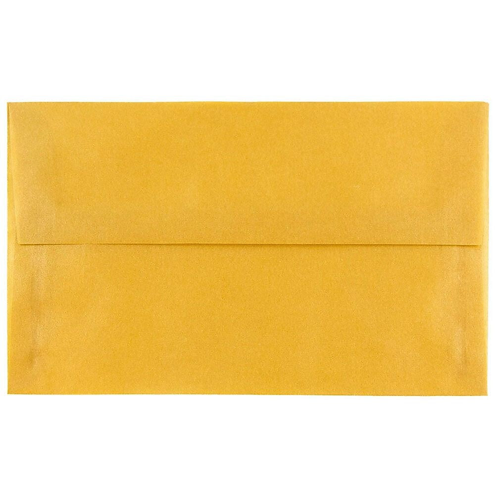 JAM Paper A10 Translucent Vellum Invitation Envelopes, 6 x 9.5, Gold, 25/Pack (PACV867)
