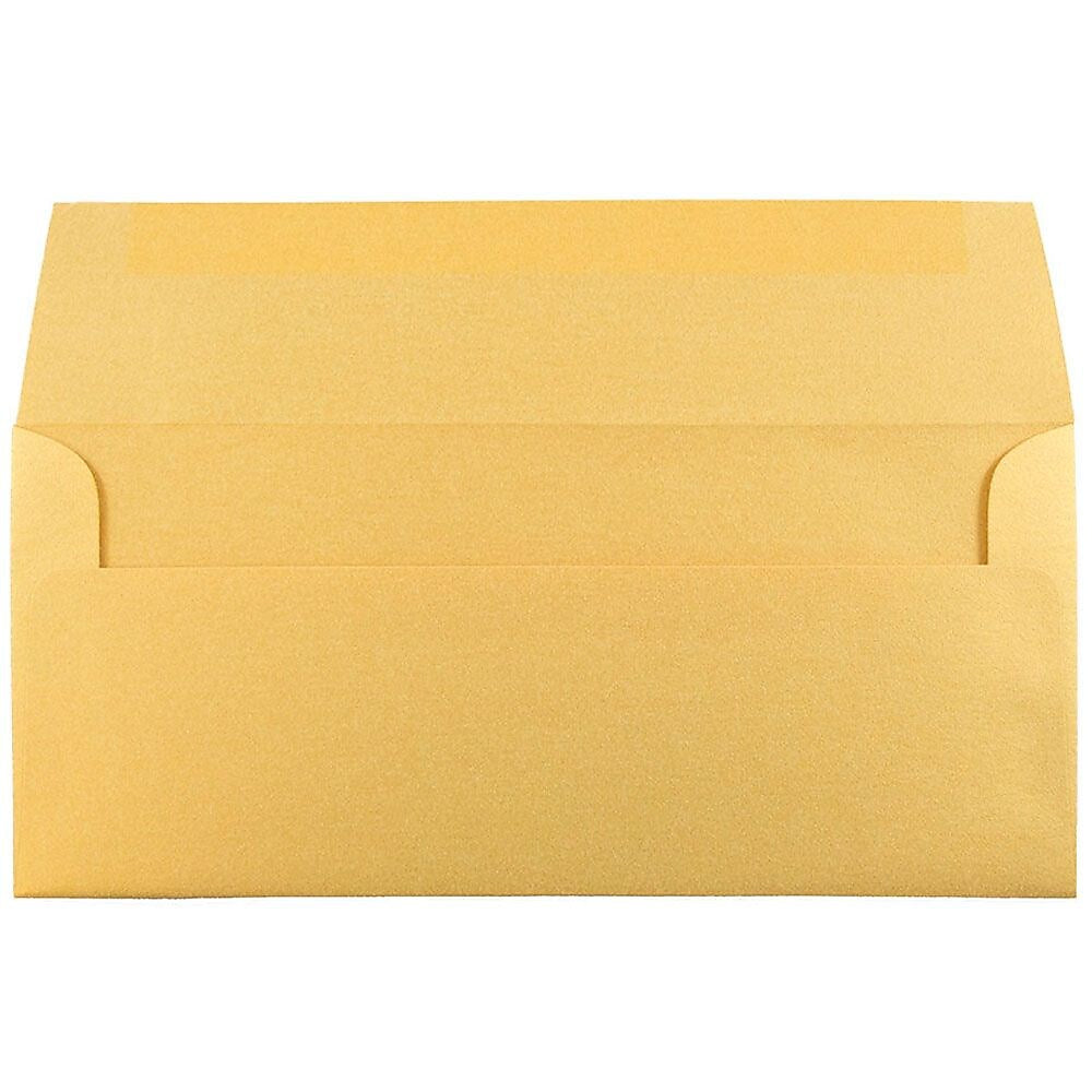 JAM Paper #10 Metallic Business Envelopes, 4.125 x 9.5, Stardream Gold, 25/Pack (SD5360 07)
