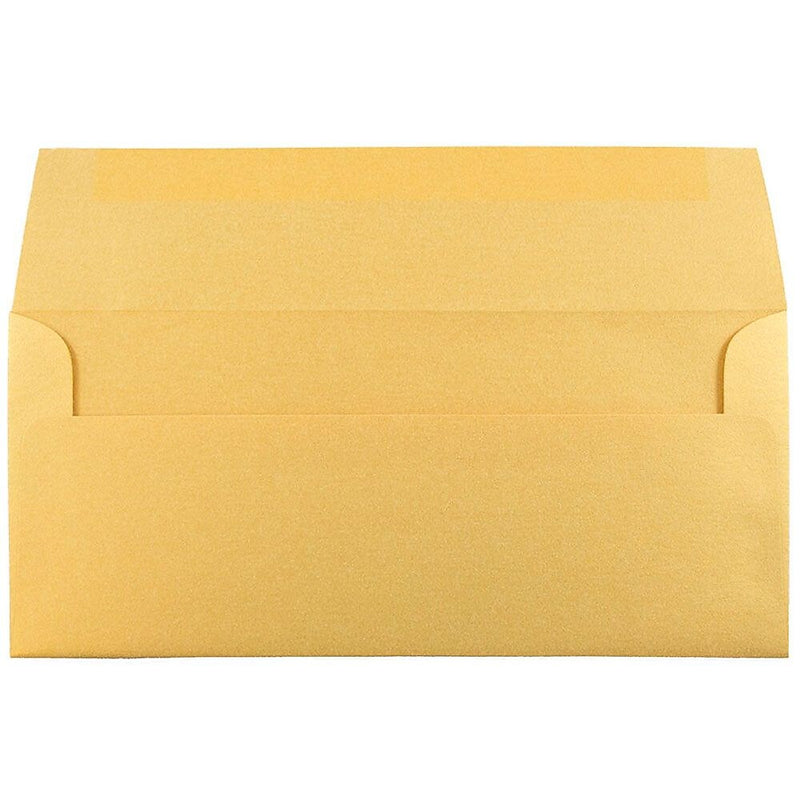 JAM Paper #10 Metallic Business Envelopes, 4.125 x 9.5, Stardream Gold, 25/Pack (SD5360 07)