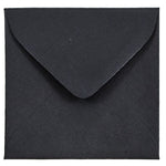 JAM Paper 3.125 x 3.125 Mini Square Invitation Envelopes, Black Linen, 25/Pack (V01200)