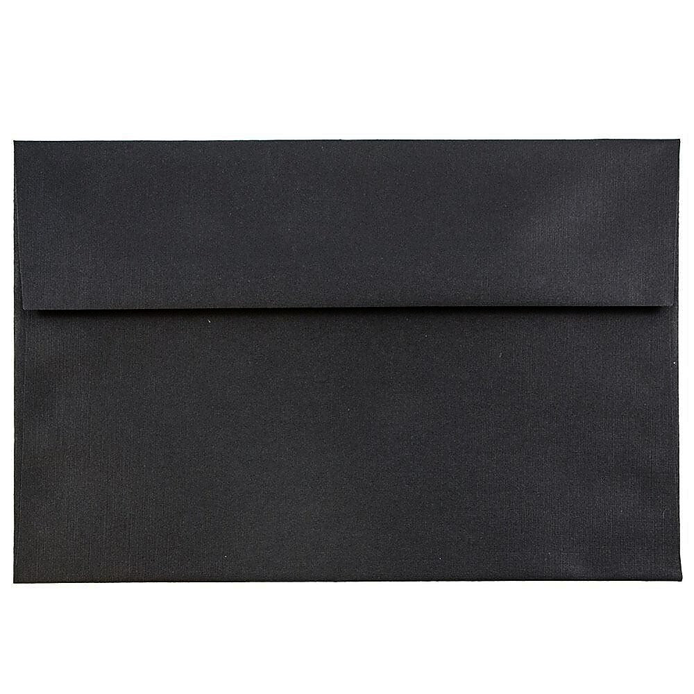 JAM PAPER Gummed A7 Square Invitation Envelopes, 5 1/4" x 7 1/4", Black, 25/Pack (95125I)