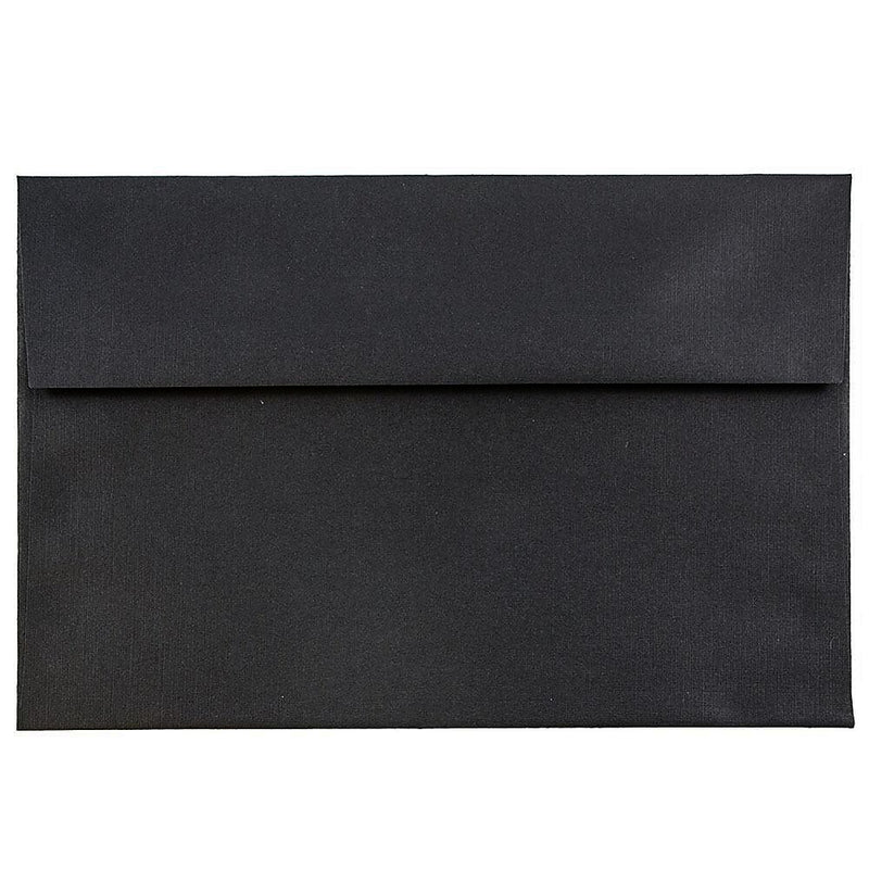 JAM PAPER Gummed A7 Square Invitation Envelopes, 5 1/4" x 7 1/4", Black, 25/Pack (95125I)