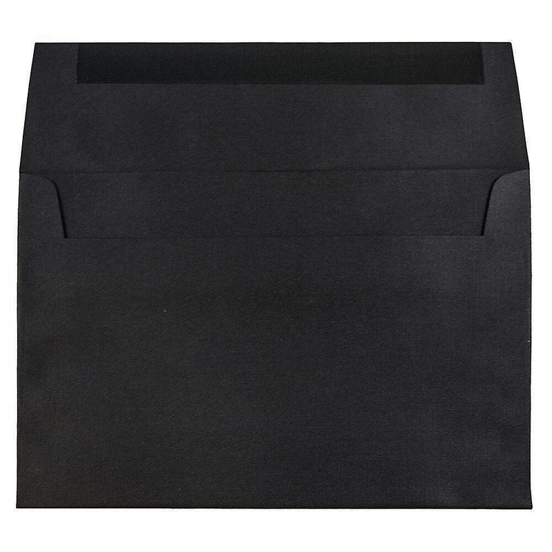 JAM PAPER Gummed A7 Square Invitation Envelopes, 5 1/4" x 7 1/4", Black, 25/Pack (95125I)