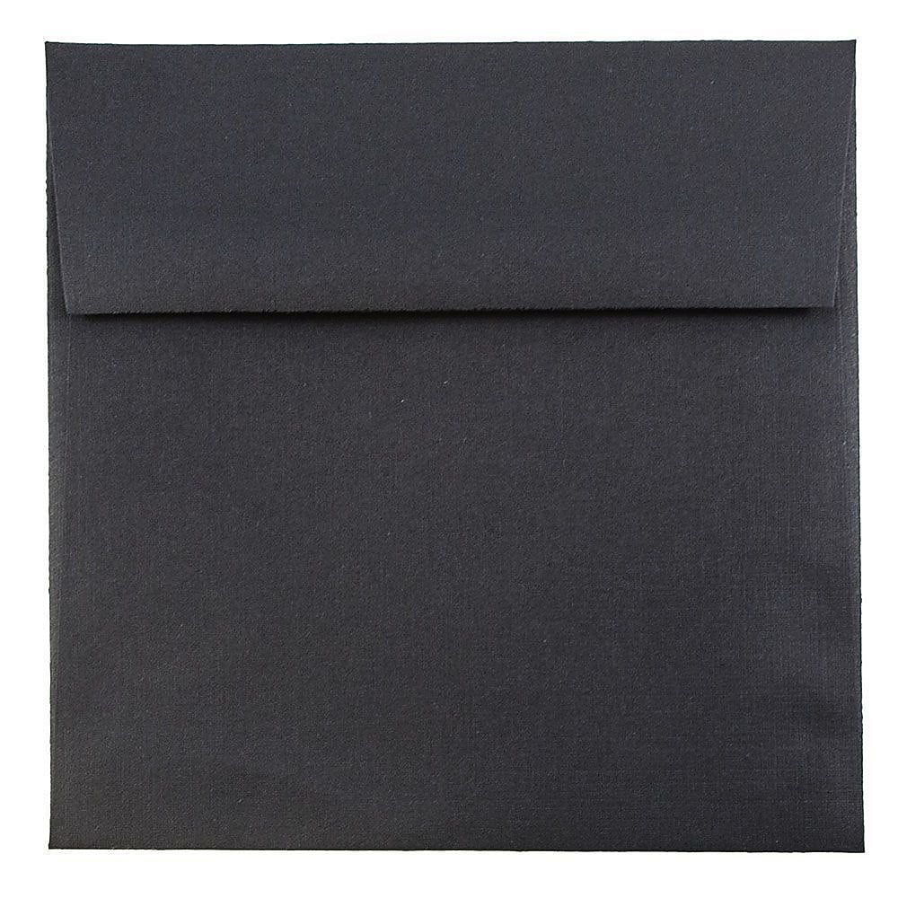 JAM Paper 5.5 x 5.5 Square Invitation Envelopes, Black Linen, Bulk 1000/Carton (V01210B)