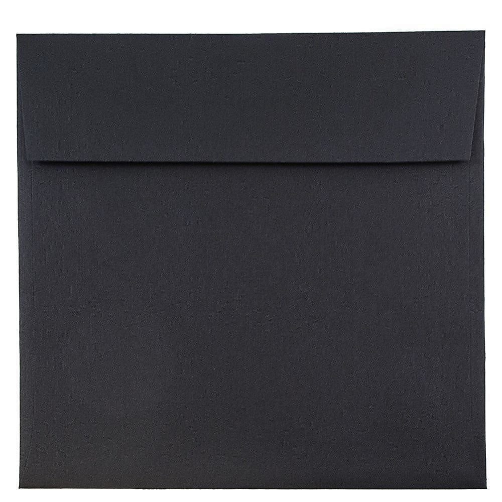 JAM Paper 9 x 9 Square Invitation Envelopes, Black Linen, Bulk 1000/Carton (V01215B)