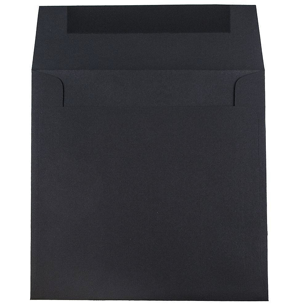 JAM Paper 9 x 9 Square Invitation Envelopes, Black Linen, Bulk 1000/Carton (V01215B)
