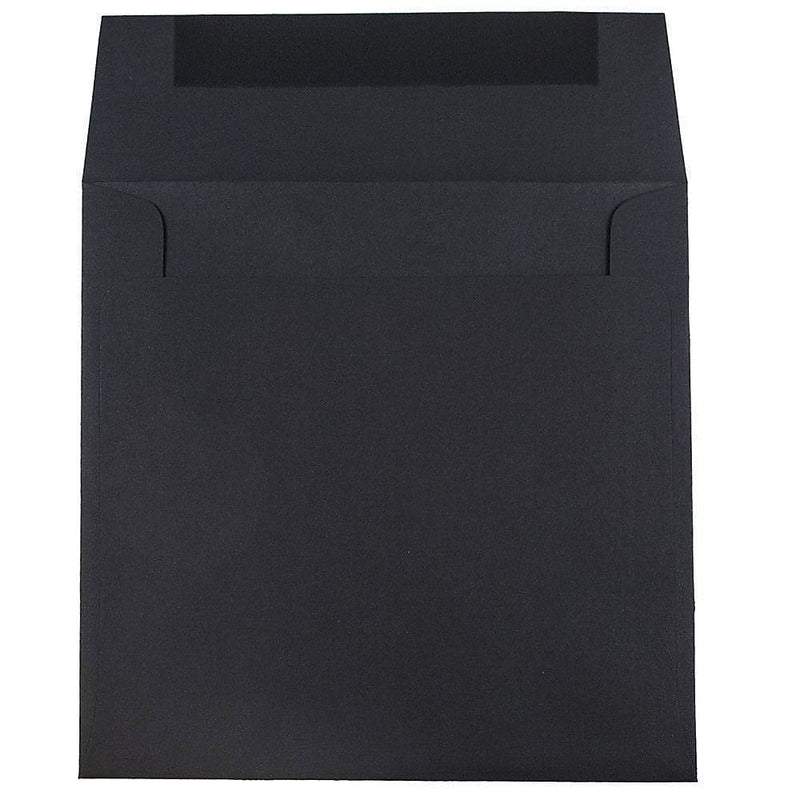JAM Paper 9 x 9 Square Invitation Envelopes, Black Linen, Bulk 1000/Carton (V01215B)