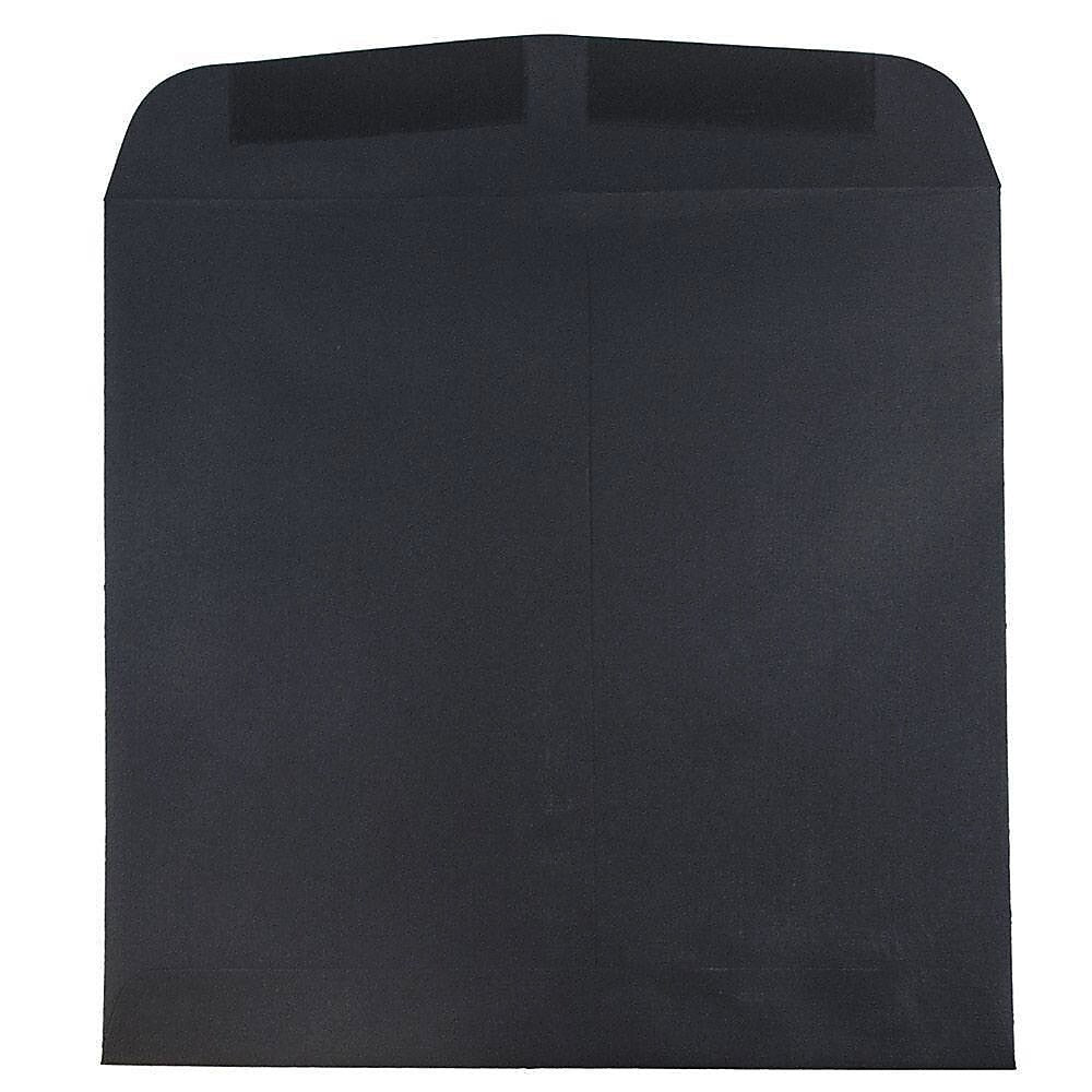 JAM Paper 9.5 x 9.5 Square Invitation Envelopes, Black Linen, 25/Pack (V01216)