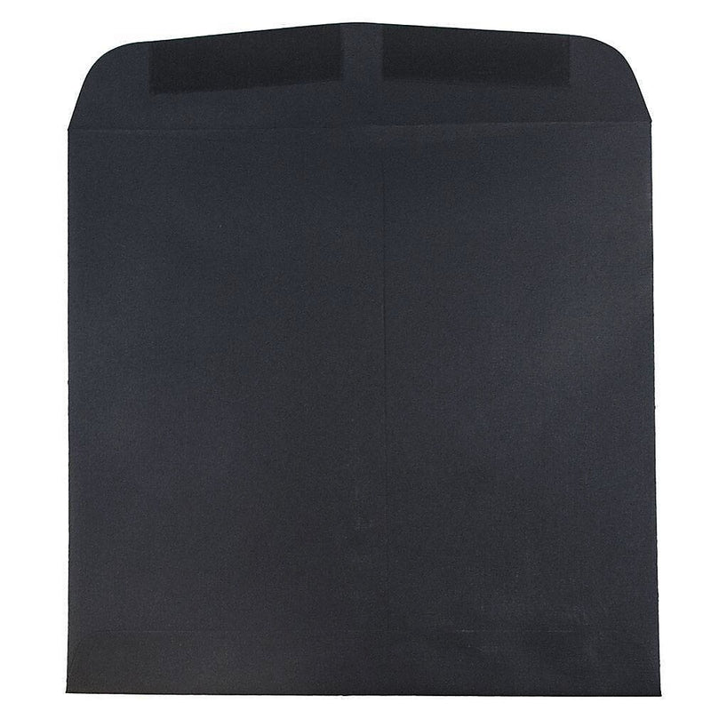 JAM Paper 9.5 x 9.5 Square Invitation Envelopes, Black Linen, 25/Pack (V01216)