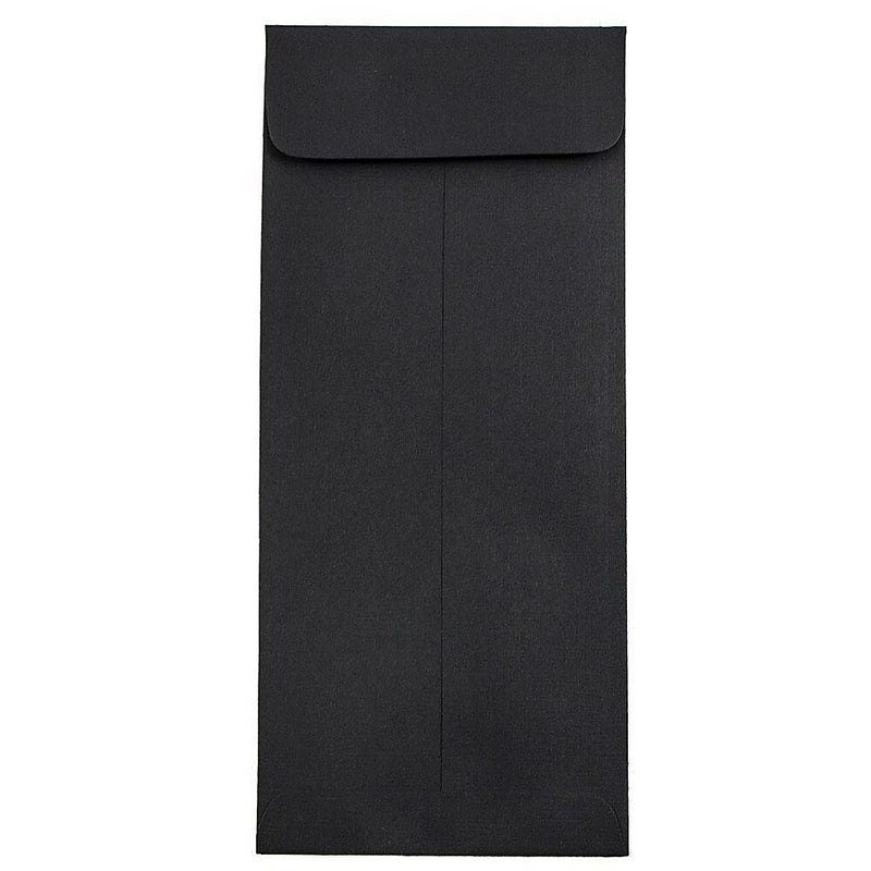 JAM Paper #10 Policy Business Envelopes, 4 1/8" x 9 1/2", Black Linen, 25/Pack (V01218)