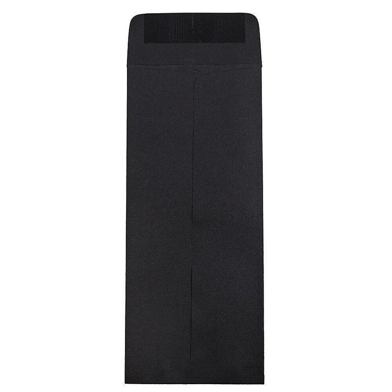 JAM Paper #10 Policy Business Envelopes, 4.125 x 9.5, Black Linen, Bulk 1000/Carton (V01218B)