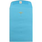 JAM Paper 6" x 9" Open End Catalog Colored Envelopes with Clasp Closure, Blue Recycled, 10/Pack (V0128123B)