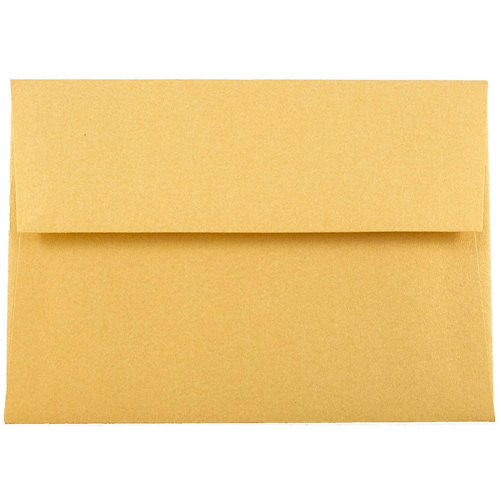 JAM Paper 4Bar A1 Metallic Invitation Envelopes, 3.625 x 5.125, Stardream Gold, 25/Pack (V018244)