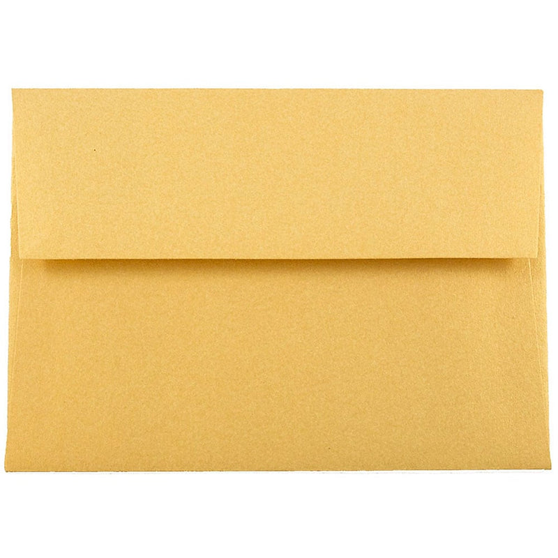 JAM Paper 4Bar A1 Metallic Invitation Envelopes, 3.625 x 5.125, Stardream Gold, 25/Pack (V018244)