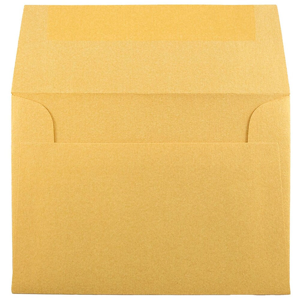 JAM Paper 4Bar A1 Metallic Invitation Envelopes, 3.625 x 5.125, Stardream Gold, 25/Pack (V018244)