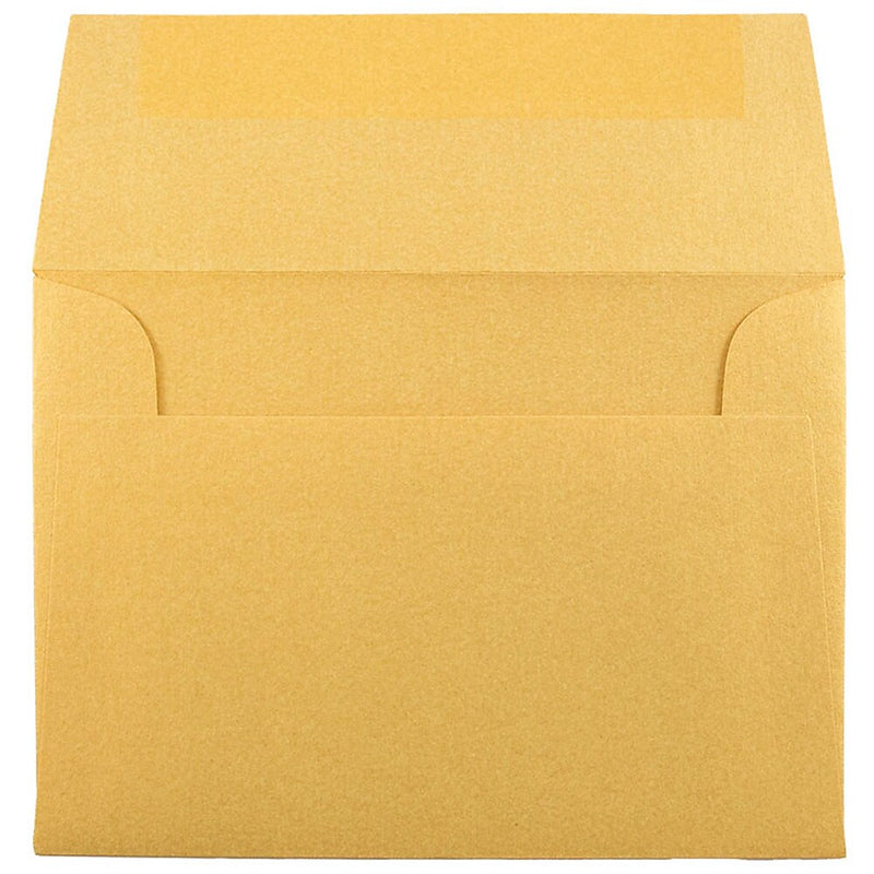 JAM Paper 4Bar A1 Metallic Invitation Envelopes, 3.625 x 5.125, Stardream Gold, 25/Pack (V018244)