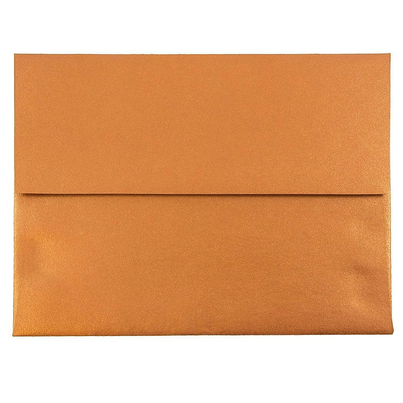 JAM Paper A2 Metallic Invitation Envelopes, 4.375 x 5.75, Stardream Copper, Bulk 1000/Carton (V018251B)
