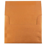 JAM Paper A2 Metallic Invitation Envelopes, 4.375 x 5.75, Stardream Copper, 25/Pack (V018251)
