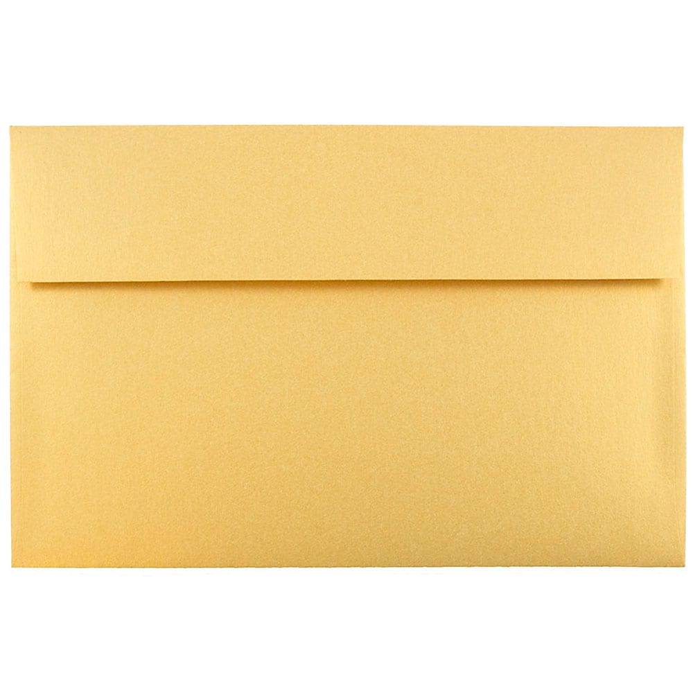 JAM Paper A10 Metallic Invitation Envelopes, 6 x 9.5, Stardream Gold, 25/Pack (V018299)