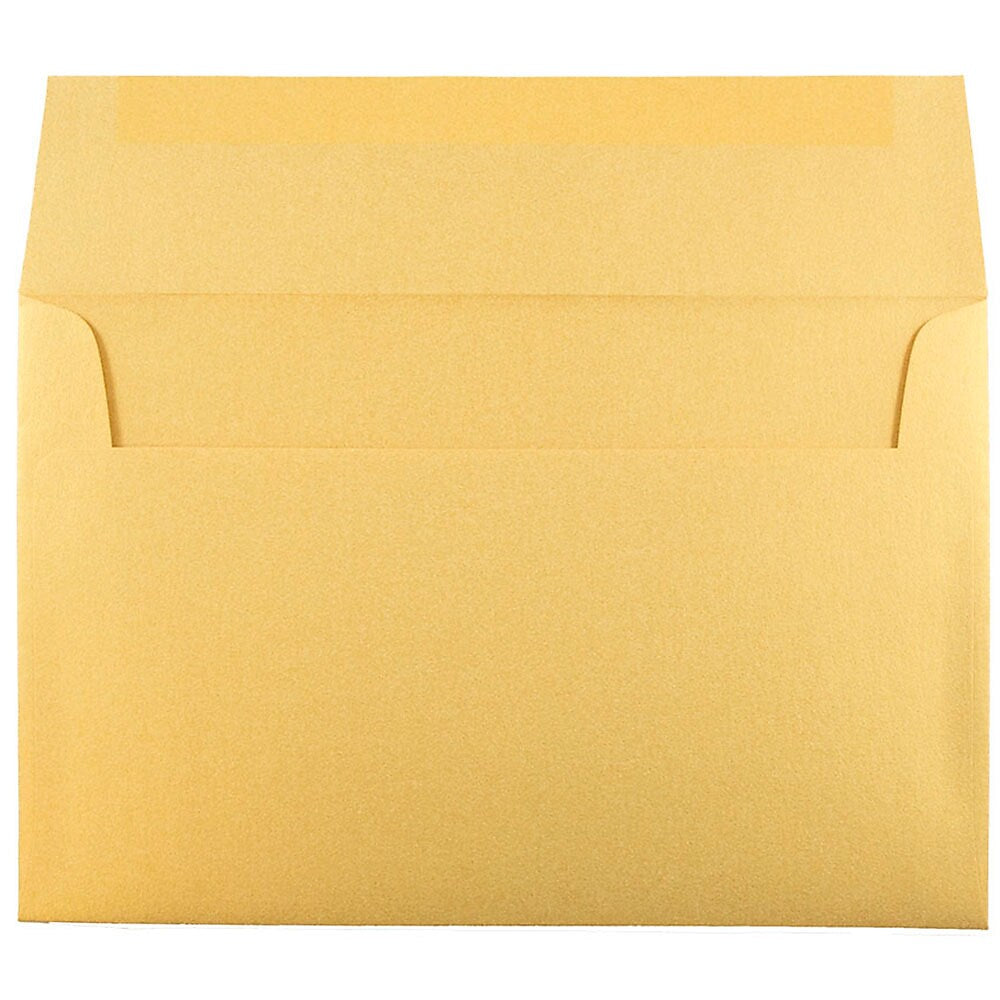 JAM Paper A10 Metallic Invitation Envelopes, 6 x 9.5, Stardream Gold, 25/Pack (V018299)