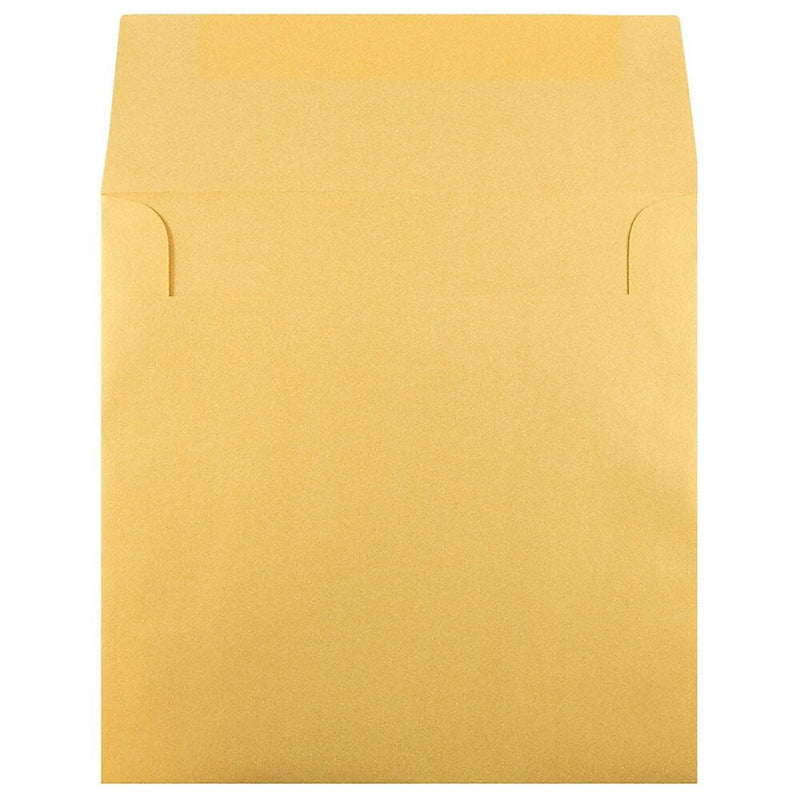 JAM Paper 8.5 x 8.5 Square Metallic Invitation Envelopes, Stardream Gold, 25/Pack (V018319)