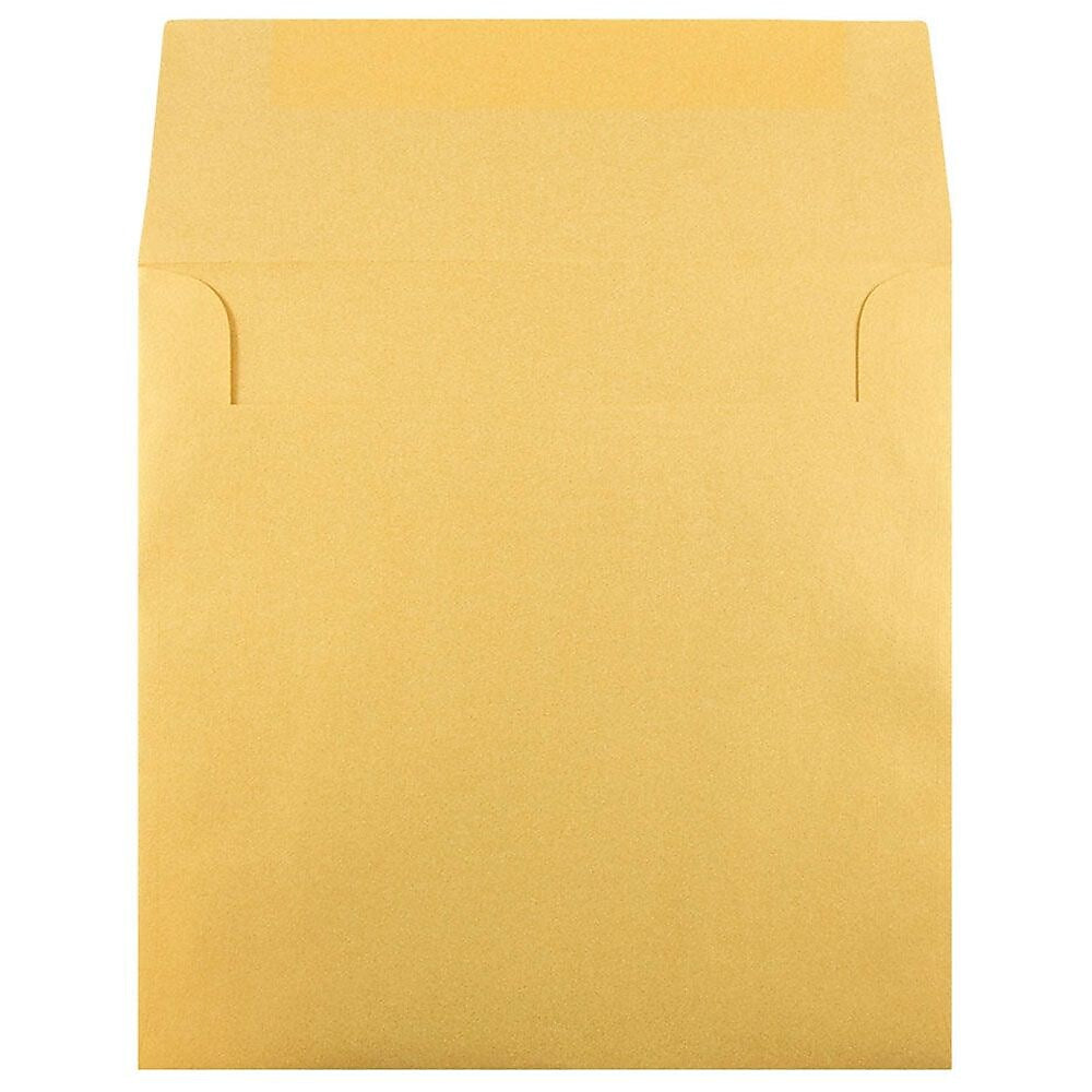 JAM Paper 8.5 x 8.5 Square Metallic Invitation Envelopes, Stardream Gold, Bulk 1000/Carton (V018319B)