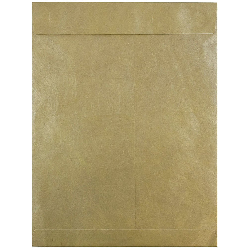 JAM Paper Tear-Proof Tyvek Open End Catalog Envelopes, Gold, 10" x 13", 25/Pack (V021378)
