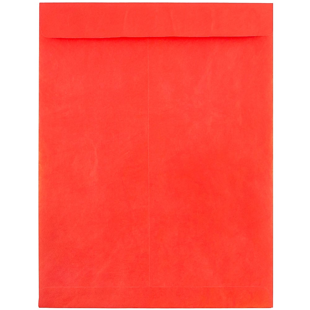 JAM Paper Tyvek Open End Open End #13 Catalog Envelope, 10" x 13", Red, 10/Pack (V021383B)