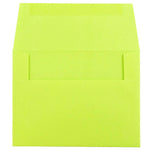 JAM Paper A2 Colored Invitation Envelopes, 4 3/8" x 5 3/4", Ultra Lime Green, Bulk 1000/Carton (WDBH610B)