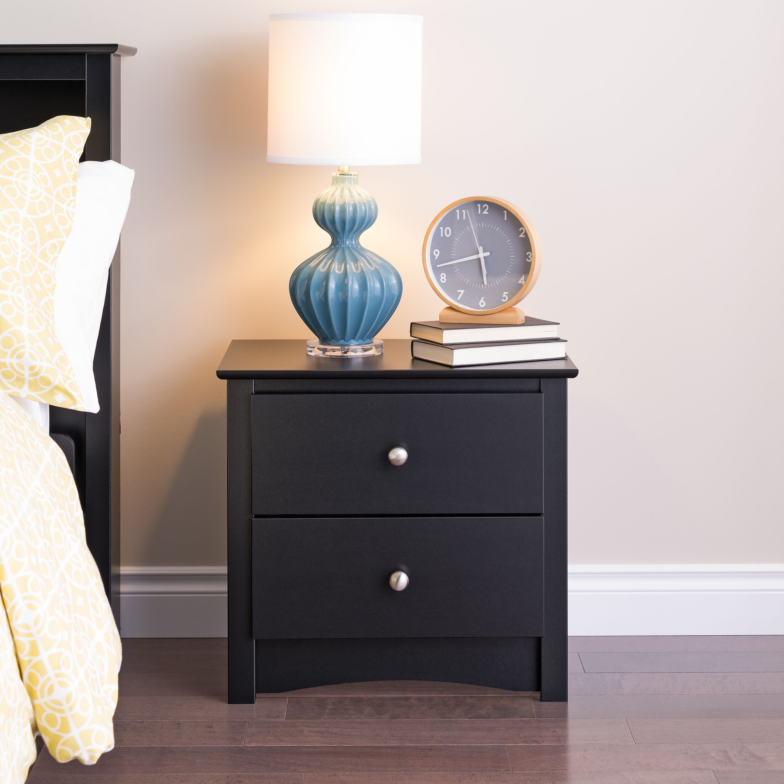 Prepac™ 21.75" Sonoma 2 Drawer Nightstand, Black