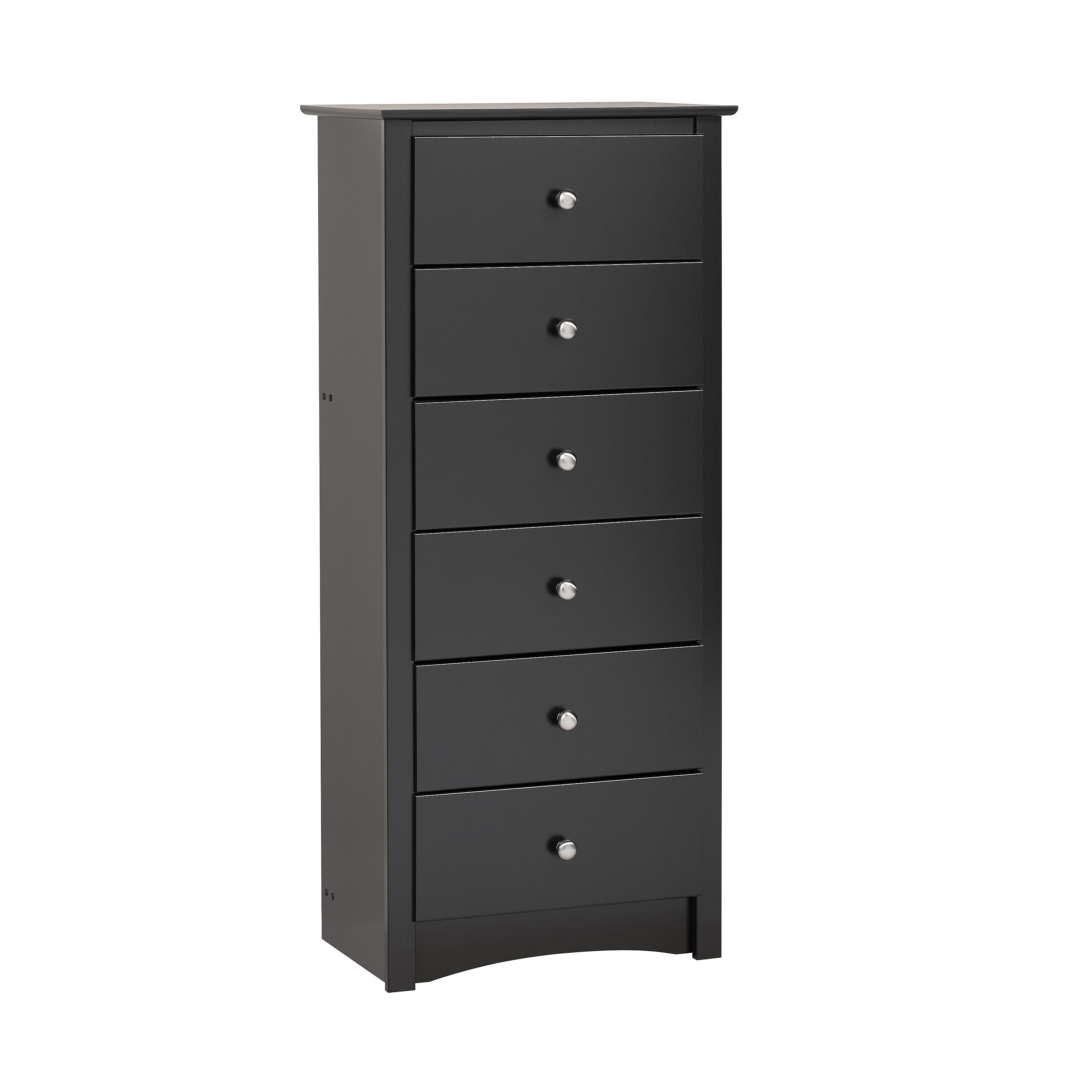 Prepac™ 53.25" Sonoma Tall 6 Drawer Chest, Black