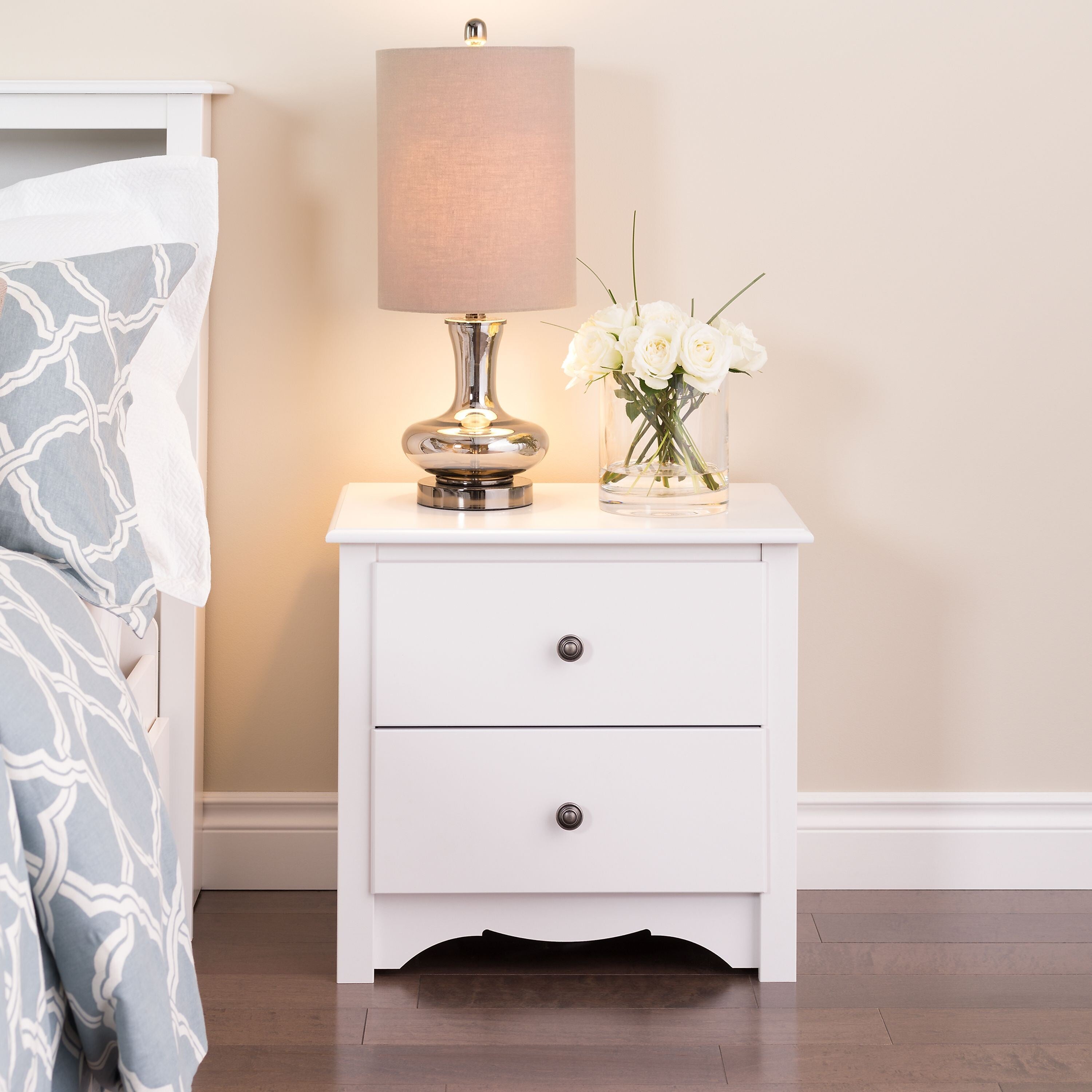 Prepac™ 21.75" Monterey 2 Drawer Nightstand, White