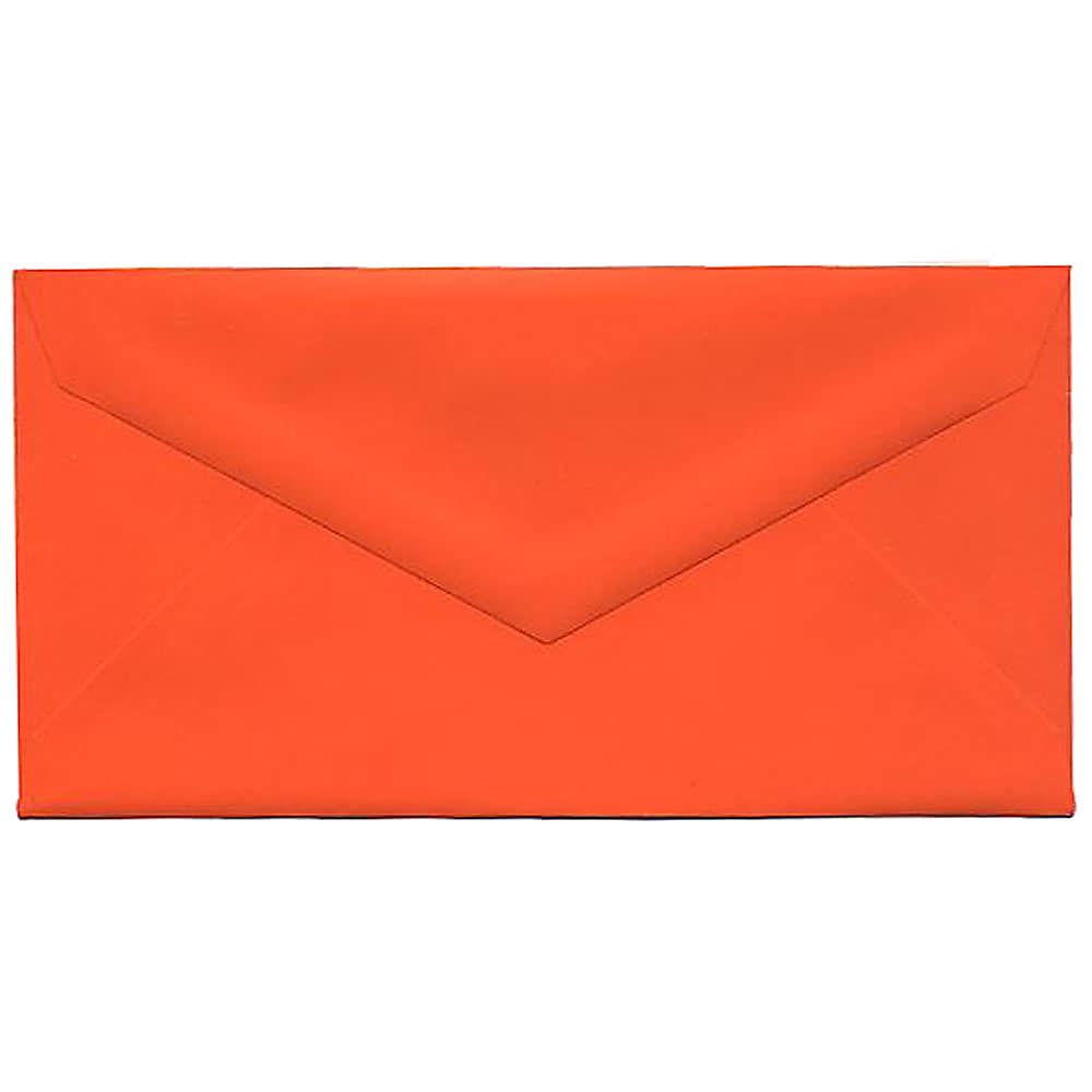 JAM Paper Monarch Colored Envelopes, 3.875 x 7.5, Orange Recycled, Bulk 1000/Carton (34097575B)