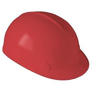Jackson Safety HDPE 4-Point Pinlock Suspension Short Brim Bump Cap, Red (138-14815)