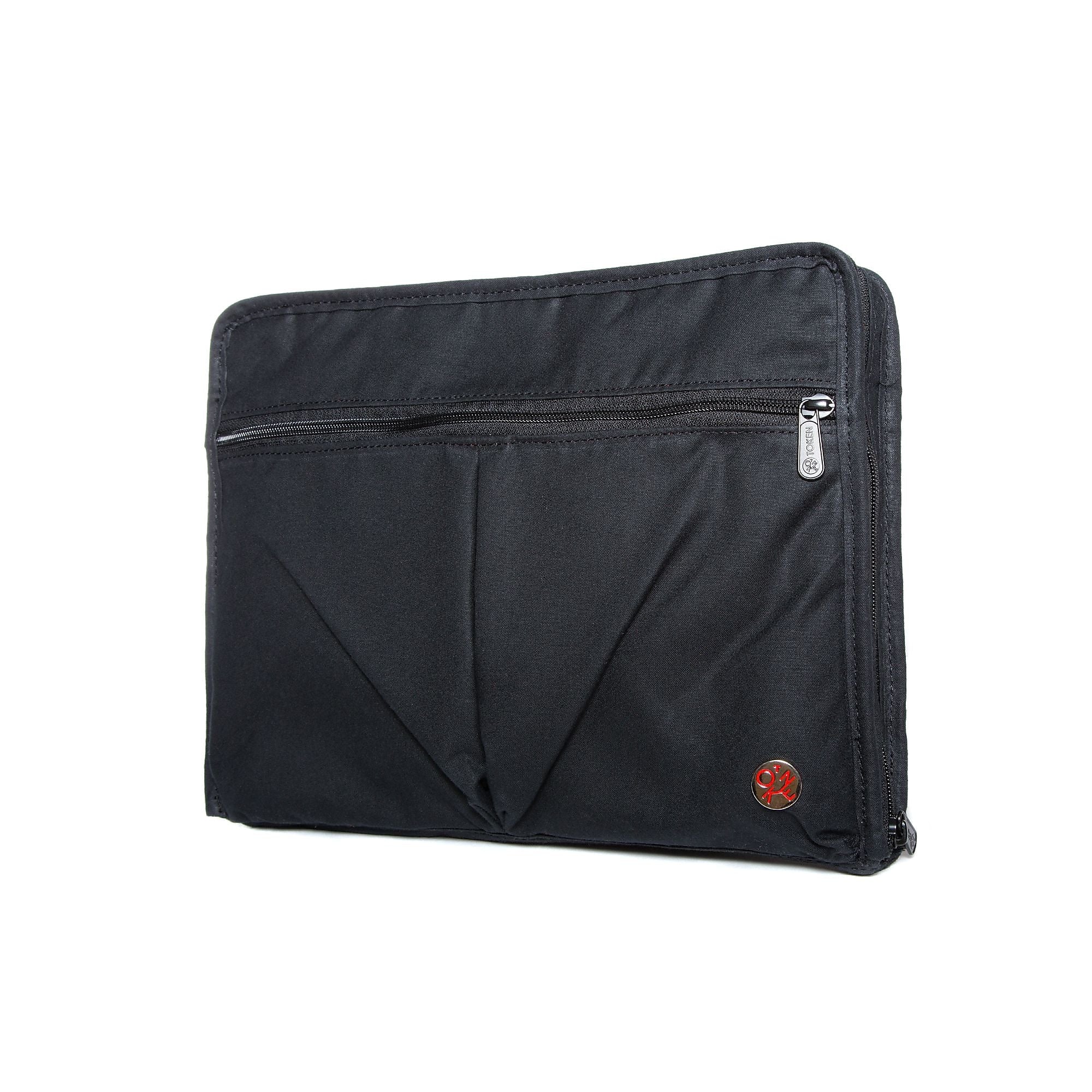 Token Woodlawn Canvas Portfolio Case with Zipper Closure, Black (TK-155-WX BLK)
