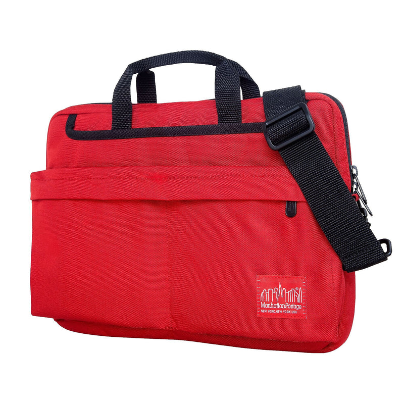 Manhattan Portage Convertible 13" Fabric Water Resistant Laptop Bag, Red (1731 RED)