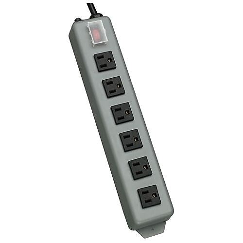 Tripp Lite 6 Outlet Power Strip, Blue Gray (UL24RA-15)