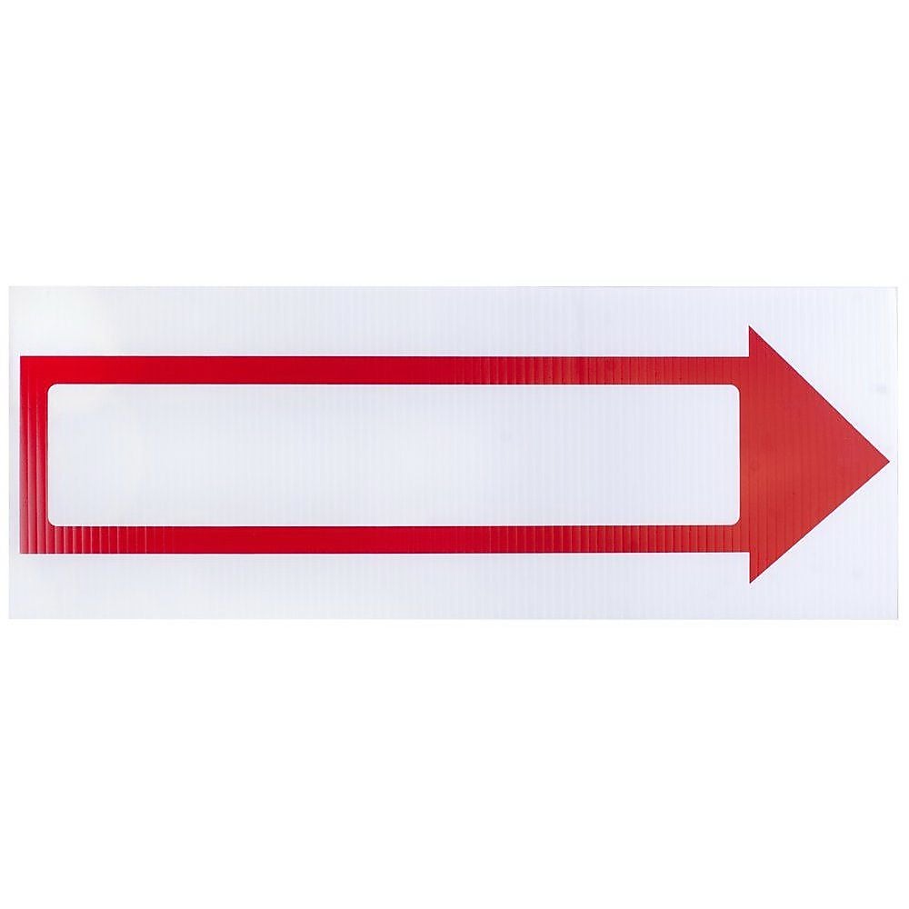 Cosco Stake Sign, 6" x 17", Red/White (098056)
