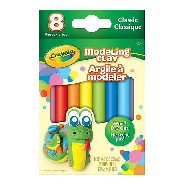 Crayola® Modeling Clay, Classic Assorted, 8/Pack (57-0312)