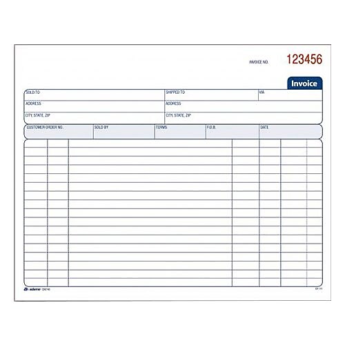 TOPS 2-Part Carbonless Invoices, 50 Sets/Book (D8740)