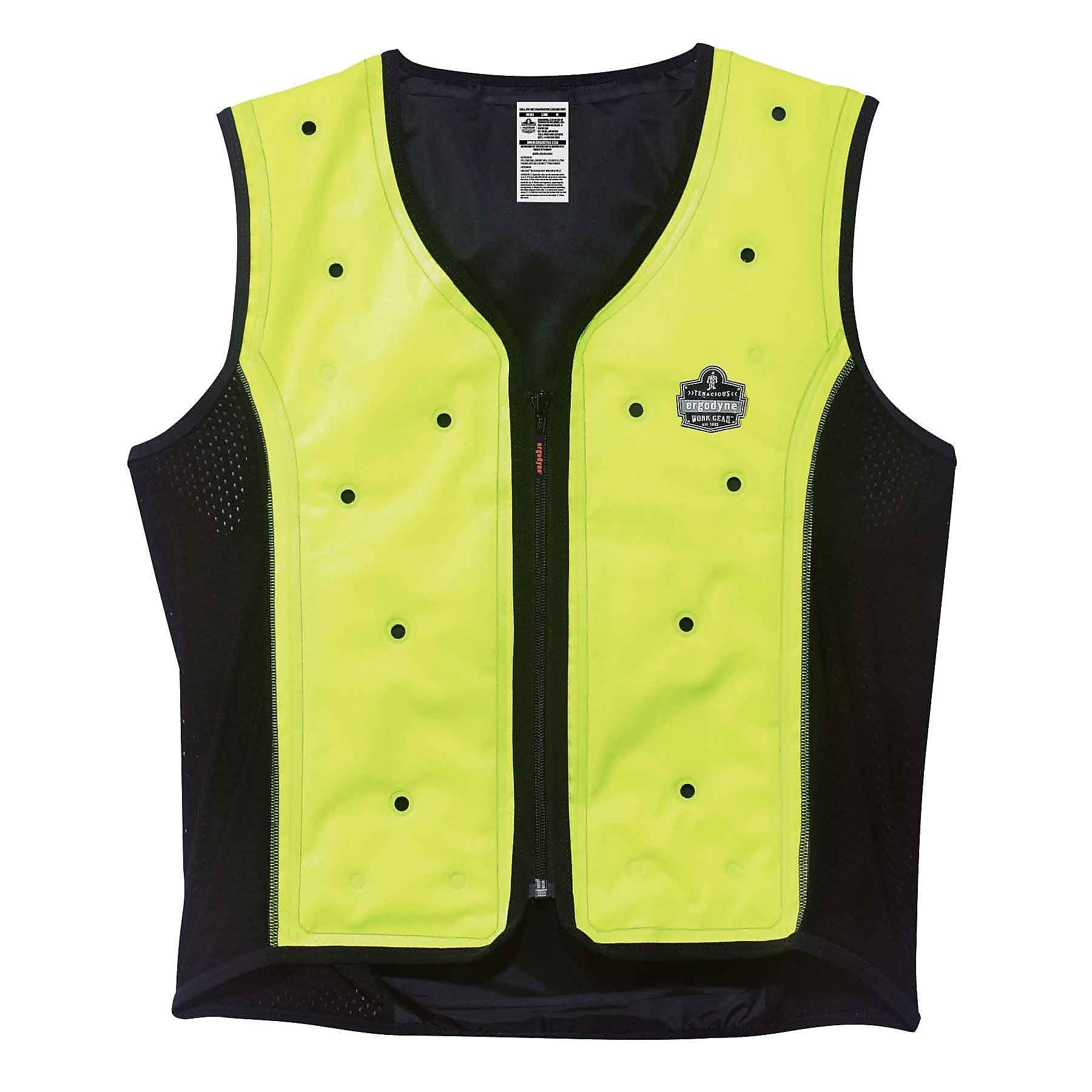 Ergodyne Chill-Its 6685 Dry Evaporative Cooling Vest, Lime, 4XL